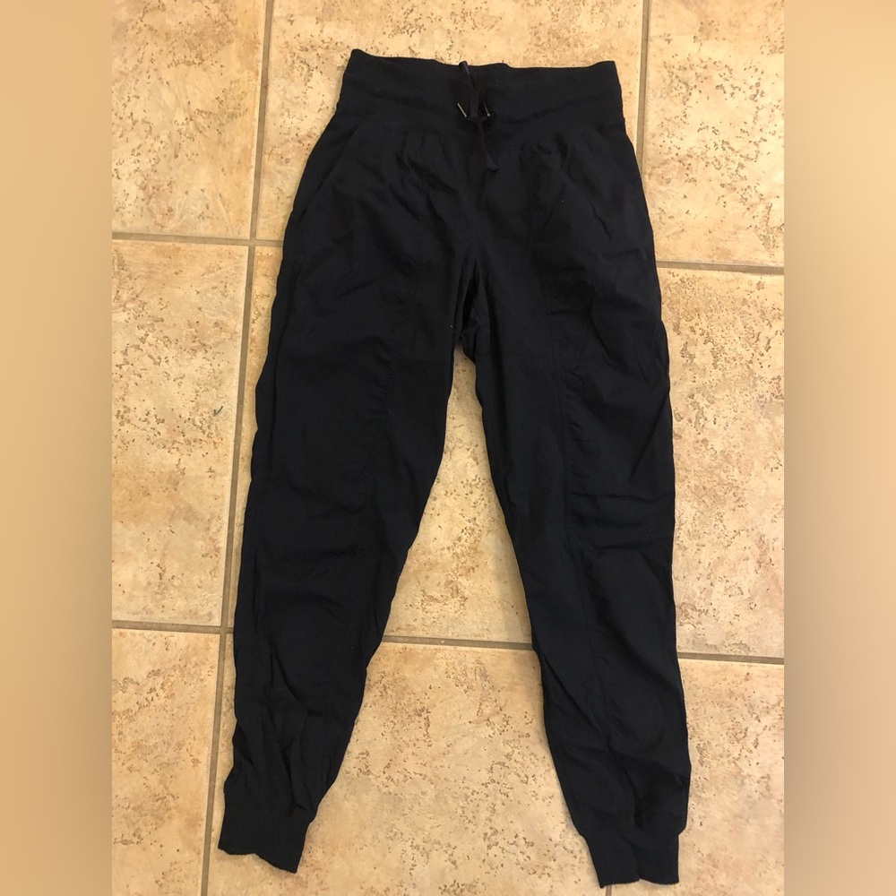 Lululemon Black Striped Joggers 4